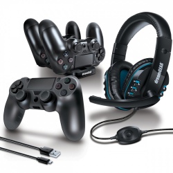dreamGEAR Kit Gamer DGPS4-6436 para PlayStation 4, Negro 