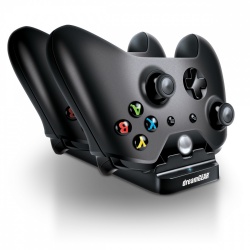 dreamGEAR Estación de Carga con Baterías para Xbox One, Negro - incluye 2 Baterías Recargables 