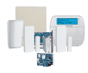 DSC Kit Sistema de Alarma NEO-RF-LCD-3G, incluye Teclado/Comunicador/Sensor PIR/2 Contactos Magnéticos/Transformador/Gabinete 