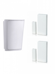 DSC Kit Sensor de Movimiento PIR de Montaje en Pared Power G, Inalámbrico, Anti-Pet, Blanco - incluye 2 Contactos Magnéticos PG9303 