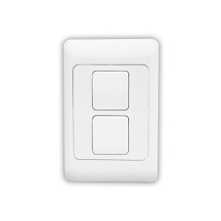 DuoSmart Interruptor de Luz Inteligente e Indicador de Estado LED A20, 2 Botones, WiFi, Blanco 