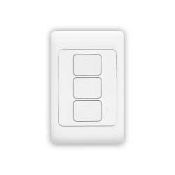 DuoSmart Interruptor de Luz Inteligente A30, 3 Botones, WiFi, Blanco 
