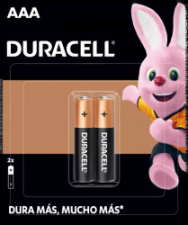 Duracell Pila Alcalina AAA, 2 Piezas 