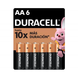 Duracell Pila Alcalina AA, 1.5V, 6 Piezas 