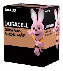 Duracell Pila Alcalina AAA, 1.5V, 30 Piezas 