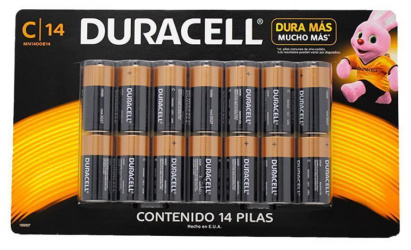 Duracell Pila Alcalina C, 14 Piezas 