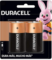 Duracell Pila Alcalina D, 1.5V, 2 Piezas 