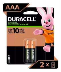 Duracell Pila Recargable AAA, 900mAh, 2 Piezas 