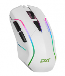 Mouse Gamer Ergonómico Dxt Gaming Grip, Alámbrico, Óptico, 7.200DPI, USB-A, Blanco 