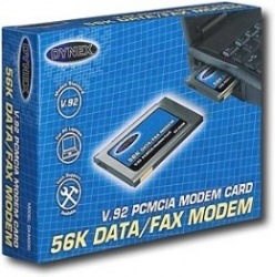 Dynex DX-M200 Modem Data/Fax, V.92 PCMCIA, 56 Kbit/s 