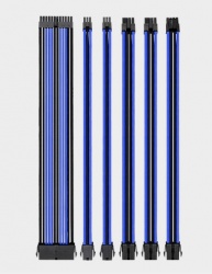 Eagle Warrrior Kit de Cables de Extensión para Fuente de Poder, Negro/Azul 