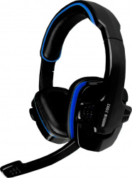 Eagle Warrior Audífonos Gamer HS-501, Alámbrico, 1.8 Metros, Negro/Azul 