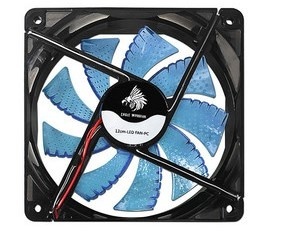 Ventilador Eagle Warrior LED Azul, 120mm, 1200RPM, Negro/Azul 