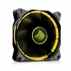 Ventilador Eagle Warrior Halo, LED Amarillo, 120mm, 1200RPM, Negro 