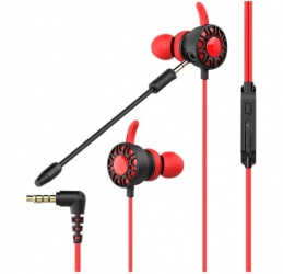 Eagle Warrior Audífonos Intrauriculares Gamer con Micrófono NEOPHONE, Alámbrico, 1.2 Metros, 3.5mm, Negro/Rojo 