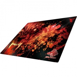 Mousepad Gamer Eagle Warrior Wolf, 36x25cm, Negro/Naranja 