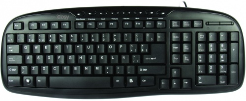 Teclado Easy Line 993384, Alámbrico, USB, Negro (Español) 