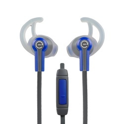 Easy Line Audífonos Intrauriculares Deportivos con Micrófono In-Ear, Alámbrico, 1.1 Metros, 3.5mm, Azul/Gris 