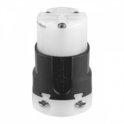 Eaton Conector de Nylon AH5669, 15A, 250V, NEMA 6-15R, Negro/Blanco 