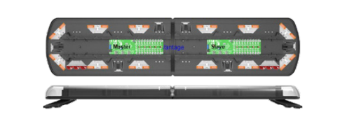 Ecco Barra de Luces LED 1252458ED, Exterior, 12 - 24V, 11A, Rojo/Ámbar/Azul, para Vehiculos 