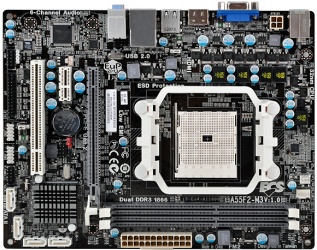 Tarjeta Madre ESC micro ATX A55F2-M3, S-FM2, AMD A55, 32GB DDR3, para AMD 