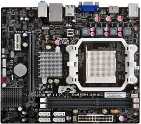 Tarjeta Madre ESC micro ATX A960M-MV (V1.0A), S-AM3+, AMD 760G, 16GB DDR3, para AMD 