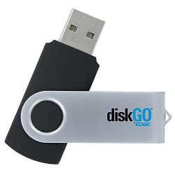 Memoria USB Edge DiskGO C2, 2GB, USB 2.0, Aluminio/Negro 