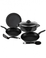 Ekco Batería de Cocina 964174, Aluminio, Antiadherente, 7 Piezas 