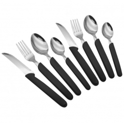 Ekco Juego de Cubiertos, 16 Piezas, Negro 