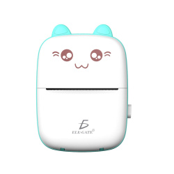 ELE-GATE Mini Impresora Móvil IM04, Térmica, Alámbrico/Inalámbrico, 200 x 200DPI, USB, Blanco/Azul 