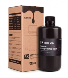 ELEGOO Resina para Impresora 3D Standard, Rígida Estándar, 1kg, Gris 