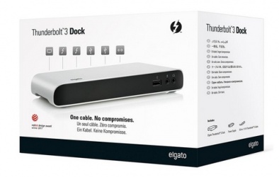 Elgato Docking Station Thunderbolt 3 Dock, 3x USB 3.1, 2x Thunderbolt 3, Negro/Blanco 