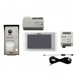 Elikon Kit de Videoportero EVD2-40KIT/EVD2-GSM1, incluye Monitor, Fuente de Poder y Modulo GSM 