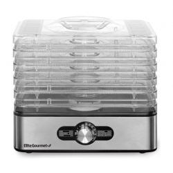 Elite Gourmet Deshidratador de Alimentos EFD3321, 5 Porciones, 250W  