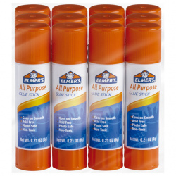 Elmers Lápiz Adhesivo All Purpose de 6 Gramos, 12 Piezas 
