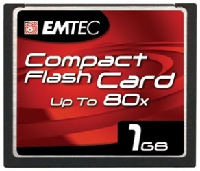 Memoria Flash Emtec, 1GB CompactFlash, Lectura 12 MB/s, Escritura 4.5 MB/s 