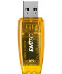 Memoria USB Emtec C400, 16GB, USB 2.0, Amarillo 