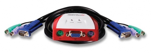 Encore Cable Switch KVM  de 2 Puertos PS/2, 1.2 Metros 