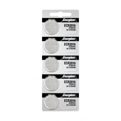 Energizer Pila de Litio CR2016, 3V, 5 Piezas 