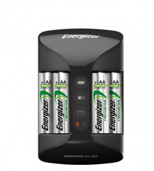 Energizer Cargador Recharge Pro para 4 Pilas AA - Incluye 2 Pilas AA 