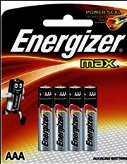 Energizer Pilas No-Recargables Max AAA, 1.5V, 4 Piezas 