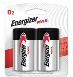 Energizer Pila D2, 1.5V, 2 Piezas 