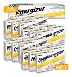Energizer Pila No-Recargable AAA, 1.5V, 96 Piezas 
