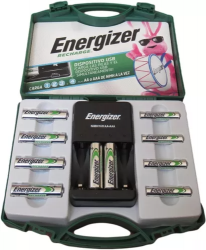 Energizer Cargador de Pilas AA/AAA Recharge - Incluye 6 pilas AA Y 4 Pilas AAA 