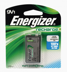 Energizer Pila Recargable Blister, 9V, 1 Pieza 