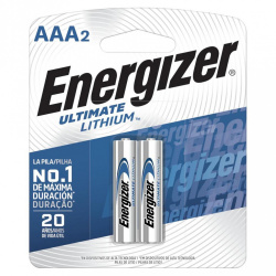 Energizer Pila Ultimate Lithium AAA, 1.5V, 2 Piezas 
