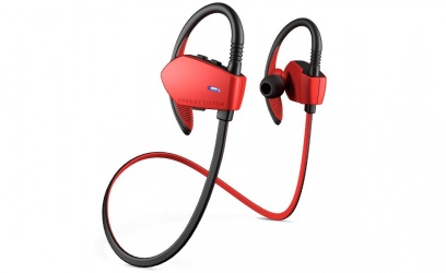 Energy Sistem Audífonos Intrauriculares con Micrófono Sport 1, Inalámbrico, Bluetooth, Negro/Rojo 