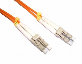 Enet Cable Fibra Óptica Duplex Multimodo LC Macho - LC Macho, 62.5/125, 1 Metro, Naranja 