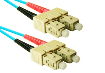 Enet Cable Fibra Óptica Dúplex Multimodo OM3 2x SC Macho - 2x SC Macho, 50/125, 20 Metros, Azul 