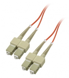 Enet Cable Fibra Óptica Dúplex Multimodo OM1 SC Macho - SC Macho, 62.5/125, 10 Metros, Naranja 
